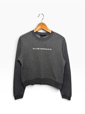 ♣️ Club Monaco Women’s Spell-Out Crewneck Sweater size M